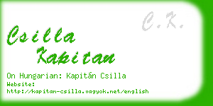 csilla kapitan business card